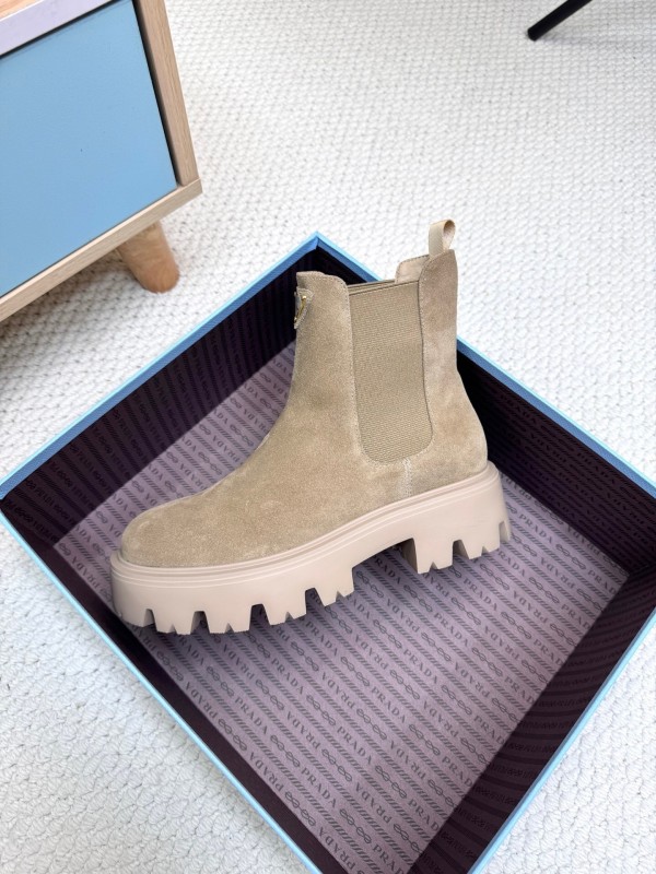 Prada Platform Ankle Boots with Elastic Design - LY0340