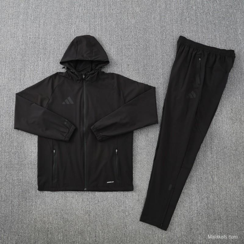 2025 Adidas Black Half Zipper Jacket+Long Pants S-2XL