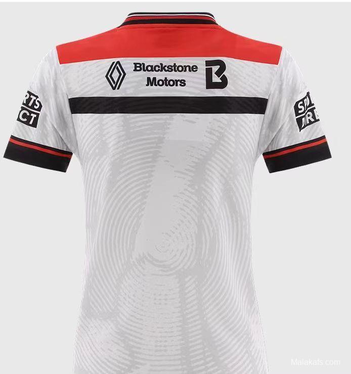 2026 Louth GAA White with Red Shoulders and Black Stripe Jersey