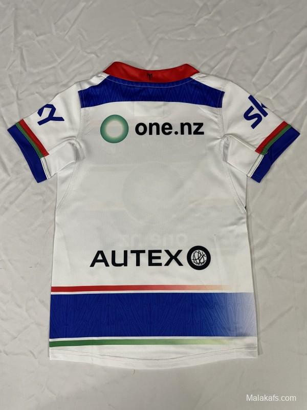25/26 Kids New Zealand Warriors White with Rainbow Stripes Jersey