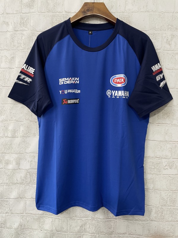 2025 F1 Yamaha PATA Racing Team Blue with Navy Raglan Sleeves Jersey