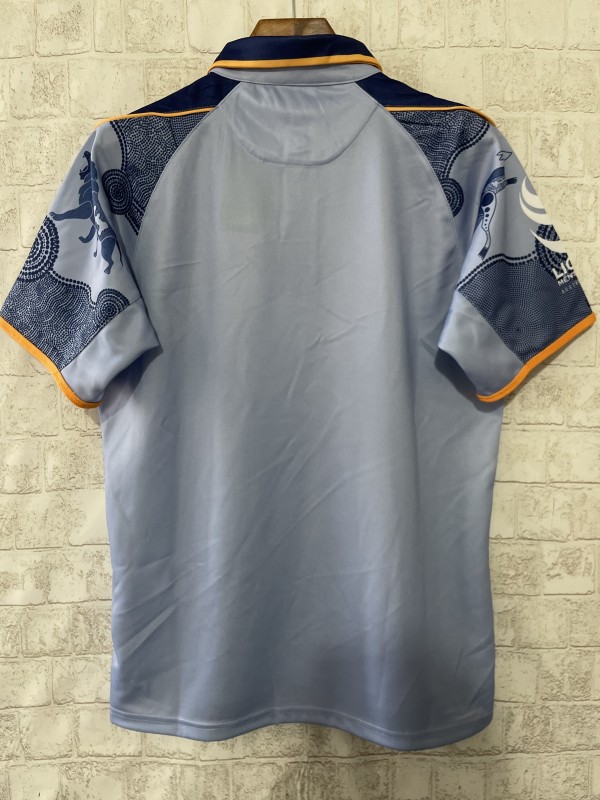 2026 Australia Wallabies Light Blue with Indigenous Art Design Jersey