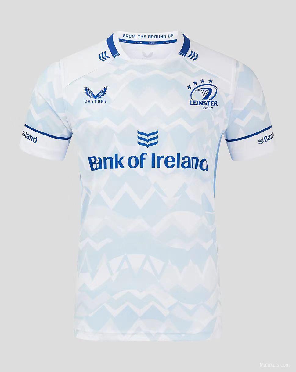 24/25 Leinster White with Chevron Pattern and Sky Blue Panels Jersey