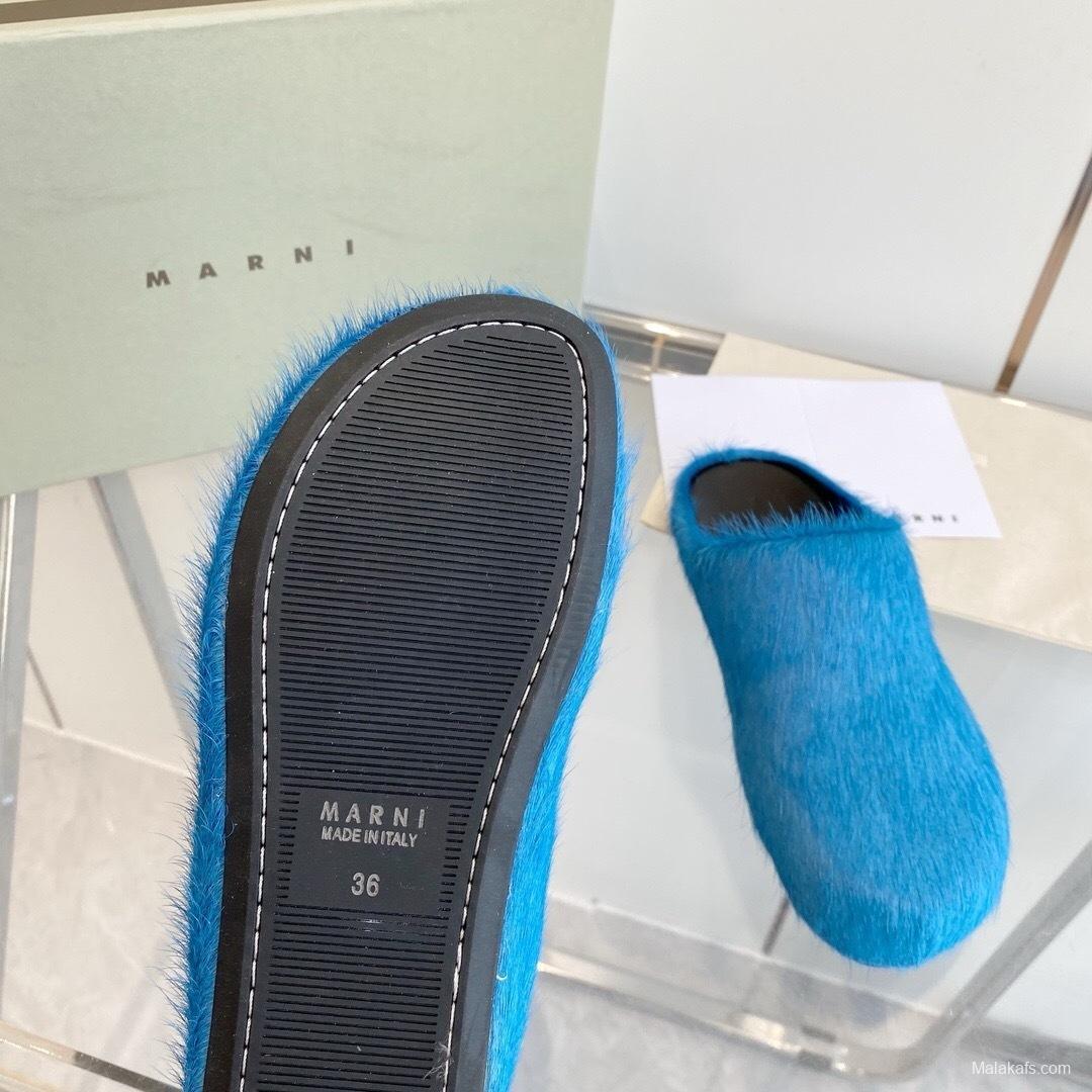 Marni 2025/SS Pony Hair Loafer Shoes - LY00