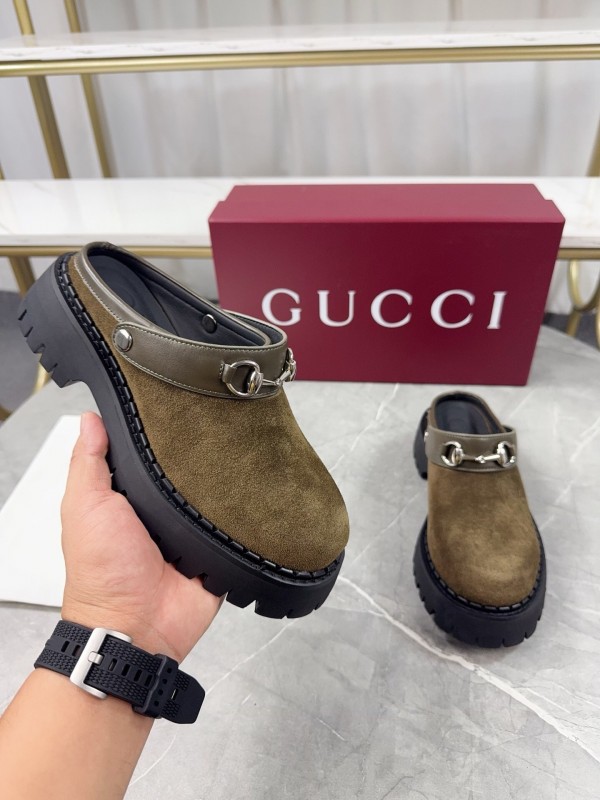 Gucci 2025/SS Double GG Grooved Platform Loafers - KFY00280