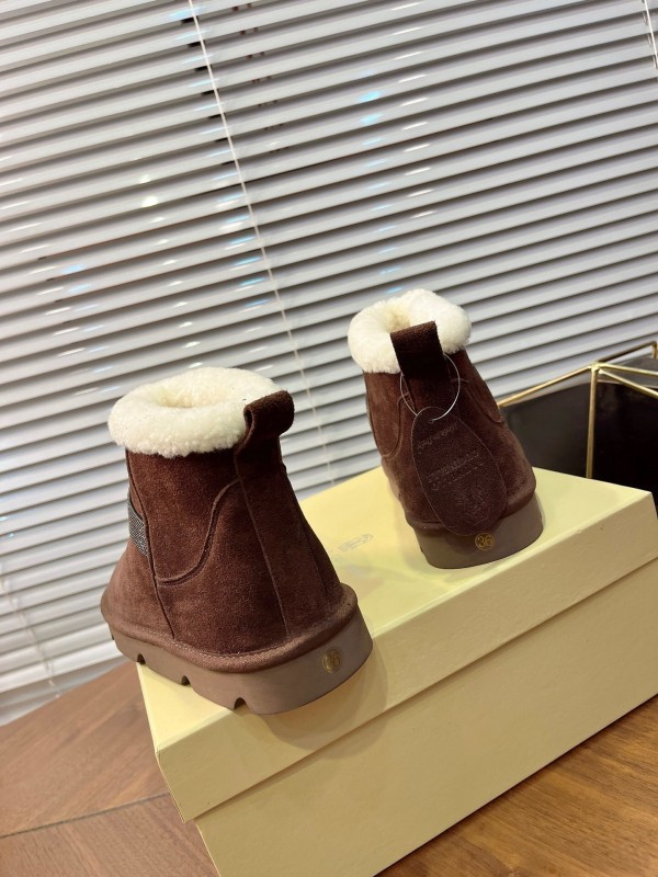 Brunello Cucinelli Winter New Snow Boots Sheepskin Bun Boots - AS00350