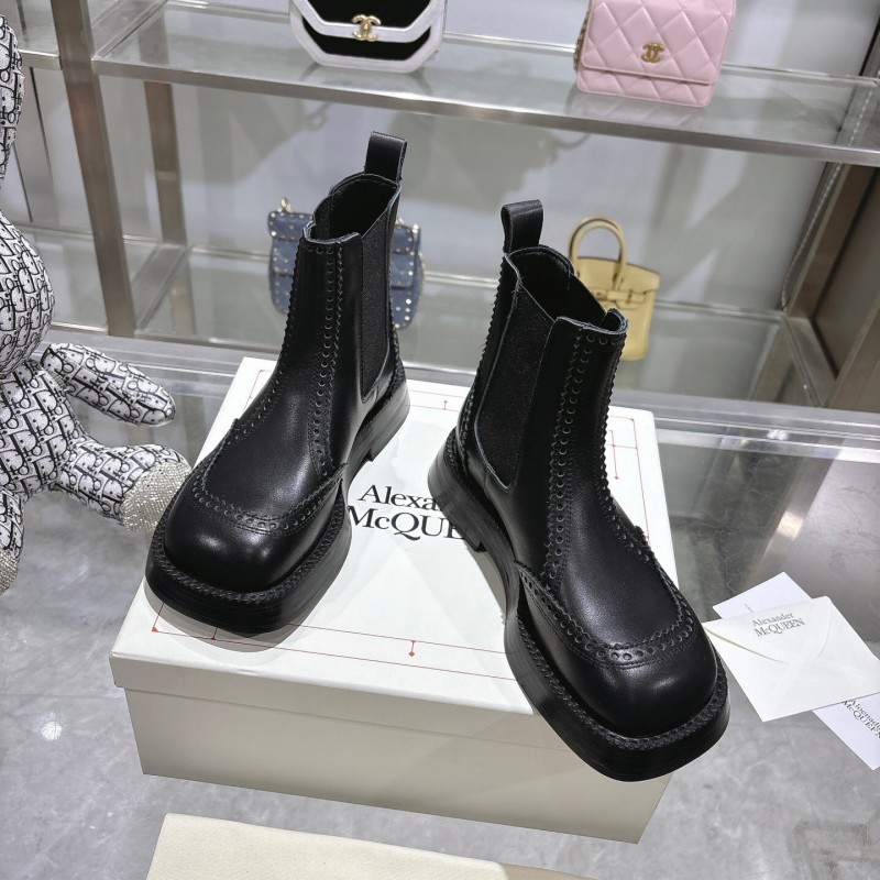 Alexander McQUEEN 2025 SS Retro Chelsea Ankle Boots - KFY00340/KFY00350
