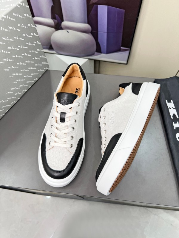 Kiton Spring Summer 2025 Lace-Up Old Money Style Casual Men's Shoes - KFY00320