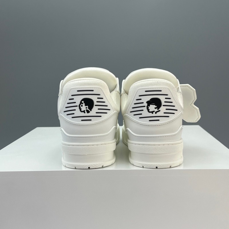 Louis Vuitton Trainer Retro Basketball-Inspired Sneakers with Mixed Materials - LY00430