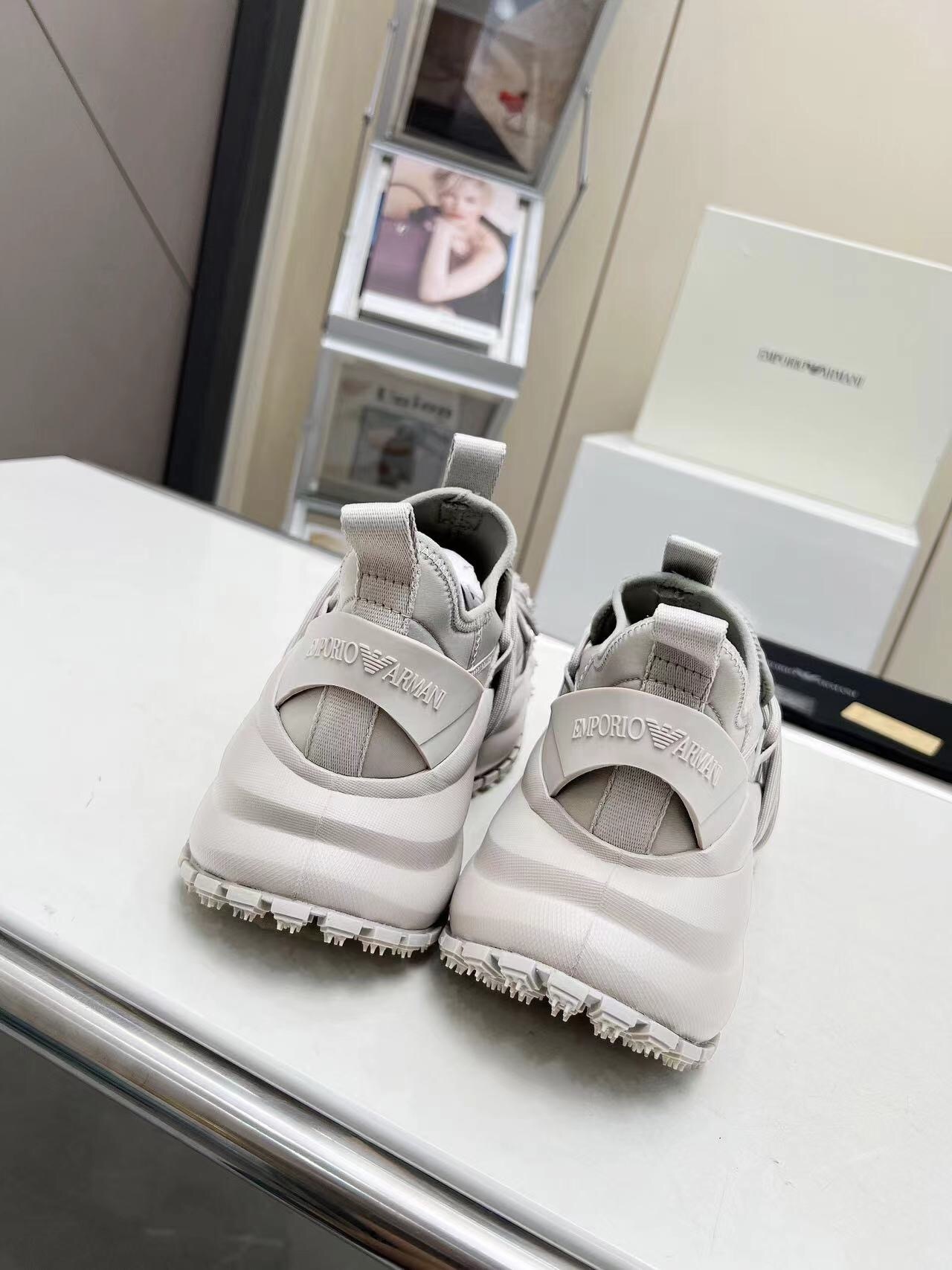 Armani 2025 SS Men's Sneakers with Tire Sole and Drawstring Design - LY00420