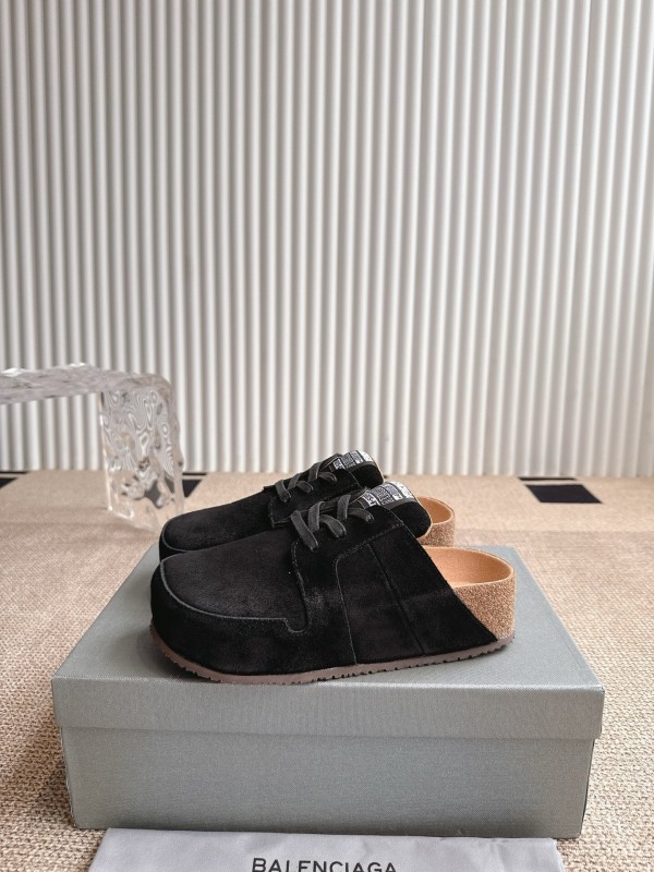 Balenciaga Birkenstock Boston Closed-Toe Soft Footbed Platform Sandals - AS00260