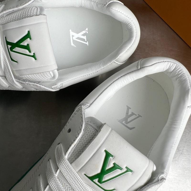 Louis Vuitton Run Away Leather Round Toe Lace-Up Low Top Casual Shoes - YC