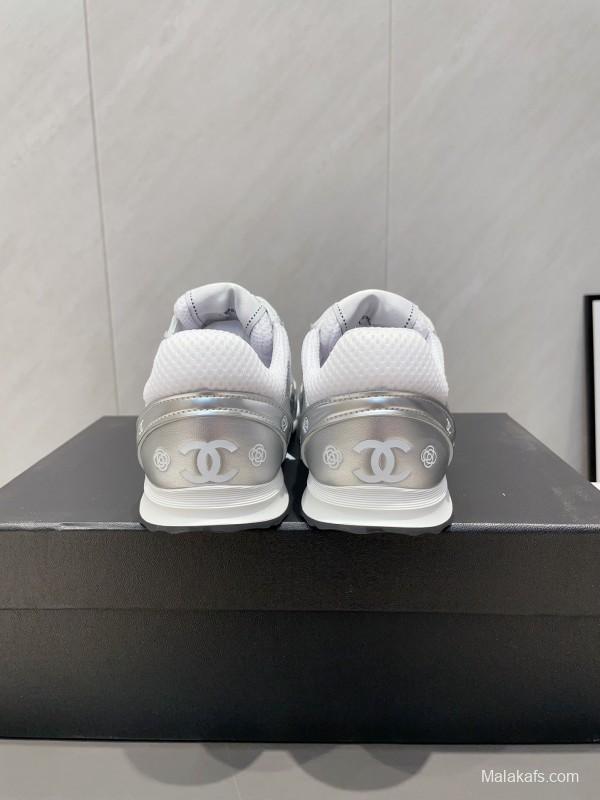 Chanel Silver Horn King II Casual Series Sports Shoes - KFY00330