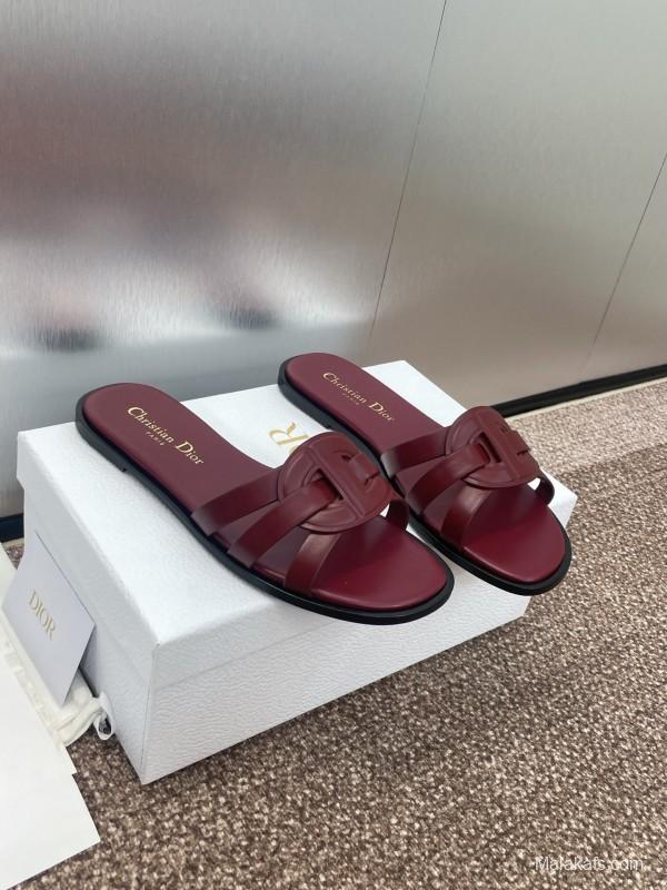 Dior D-Club Jelly Color Hollow Layered Cross Strap Women's Sandals - KFY00280
