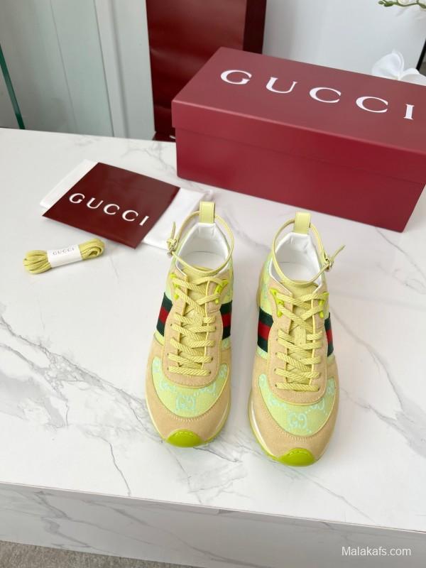 Gucci Women's Casual Shoes with GG Supreme Print and Metal Horsebit Detail - AS00330