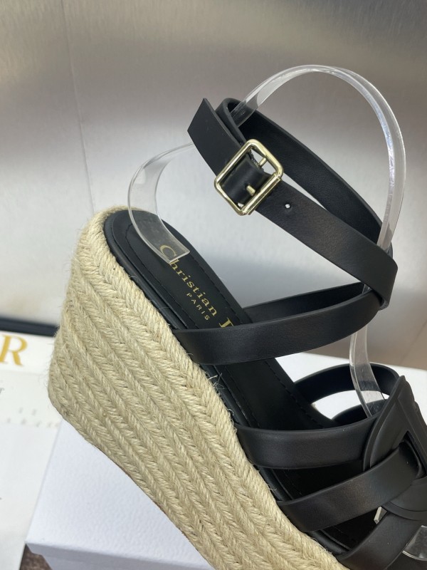 Dior D-Club Jelly Color Hollow Layered Cross Strap Platform High Heel Women's Shoes - KFY00290
