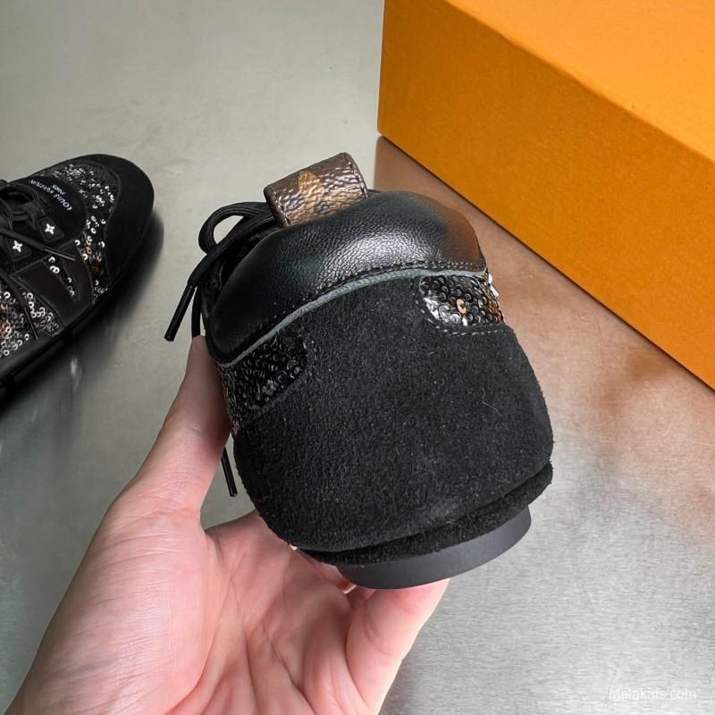 Lv Sneakerina 2025 SS Ballet Round Toe Lace-Up Low Top Lifestyle Casual Shoes - YC