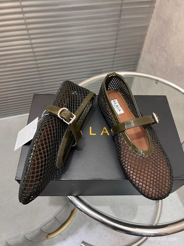 ALAIA 2025/SS New Color Mesh Flat Sandals Slippers - KFY00270