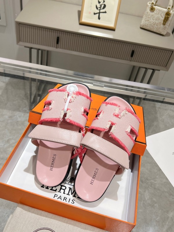 H Sandals 2025SS Latest Official Weaving Tassel Slides - LY00270