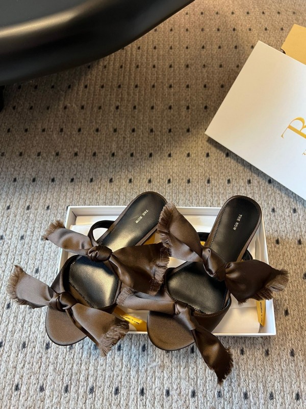 The Row 25ss Hand-Woven Bow Slippers - KFY00280