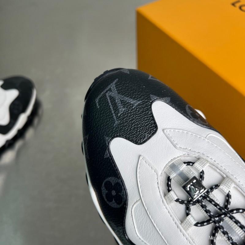 Louis Vuitton Lv RUSH Calfskin Metal LV Circle Accessory Slip-Resistant Low-Top Casual Lifestyle Shoes - YC