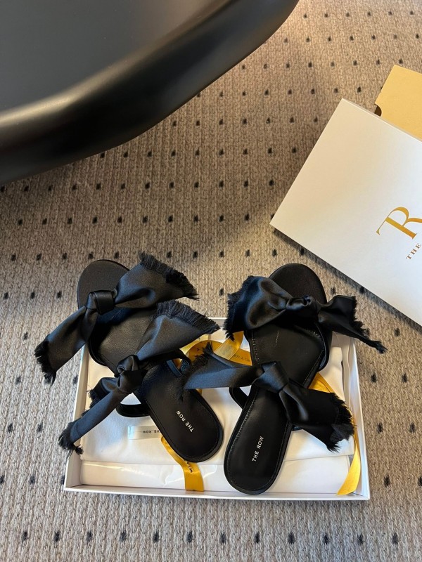 The Row 25ss Hand-Woven Bow Slippers - KFY00280