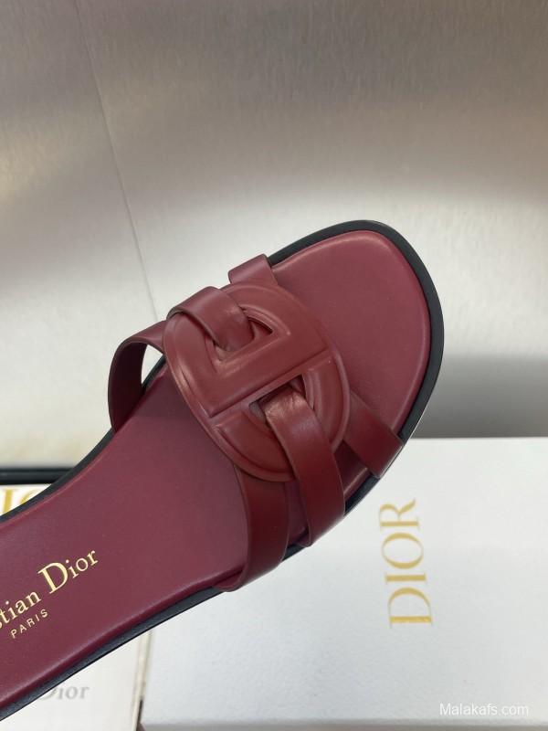 Dior D-Club Jelly Color Hollow Layered Cross Strap Women's Sandals - KFY00280