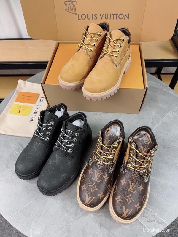 Timberland LV Monogram Waterproof Suede Leather 6-Inch Boots - LY00370