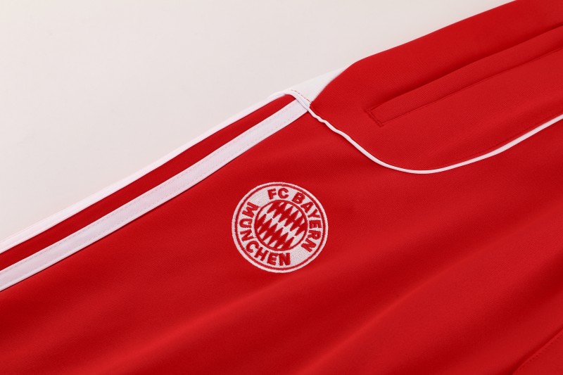 25/26 Bayern Munich Red Full Zipper Jacket+Long Pants