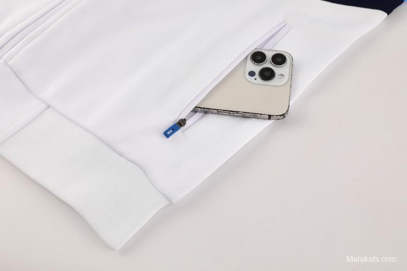 25/26 Napoli White Full Zipper Jacket+Long Pants