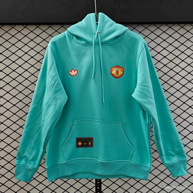 25/26 Manchester United Retro Embroidered Logo Hoodie 9 Colors