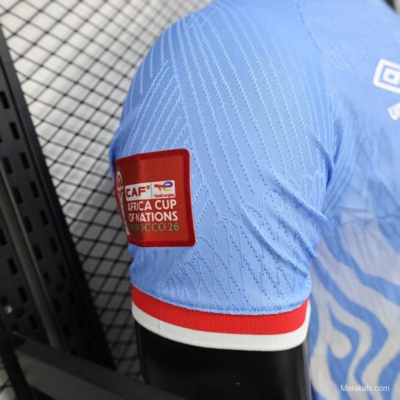 Player Version 2026 DR Congo Home Sky Blue Flame Jersey