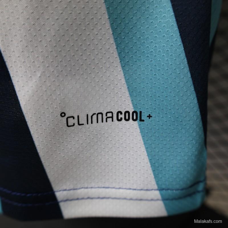 Player Version 2026 Argentina White Light Blue Dark Blue Radial Stripe Special Edition Jersey