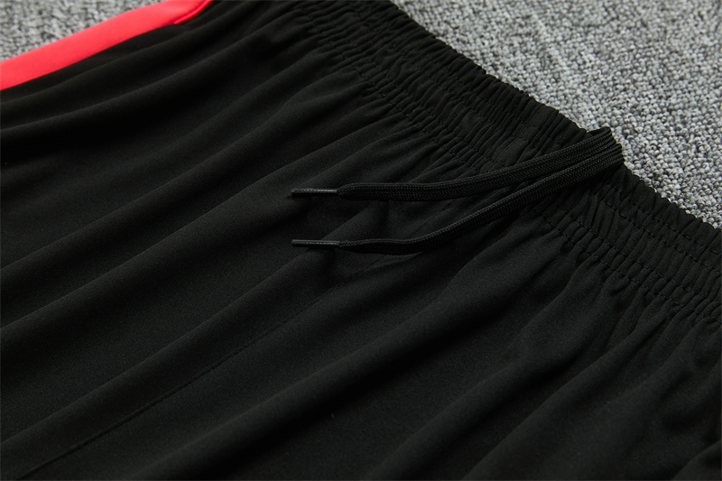 26/27 Brazil Black & Red Half Zipper Jacket Tracksuit + Long Pants