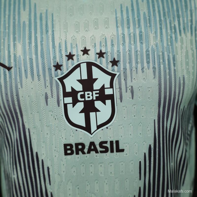 Player Version 26/27 Brazil Mint Green & Black Pattern Special Edition Jersey