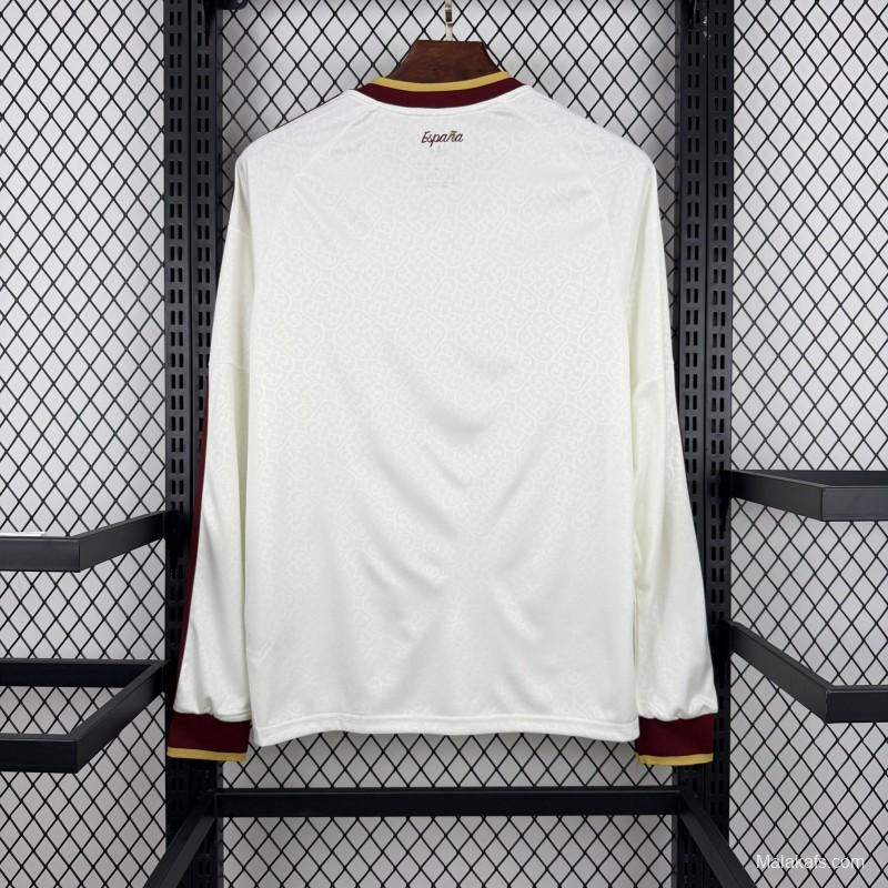 2026 Mens Spain World Cup Away Long Sleeve Jersey