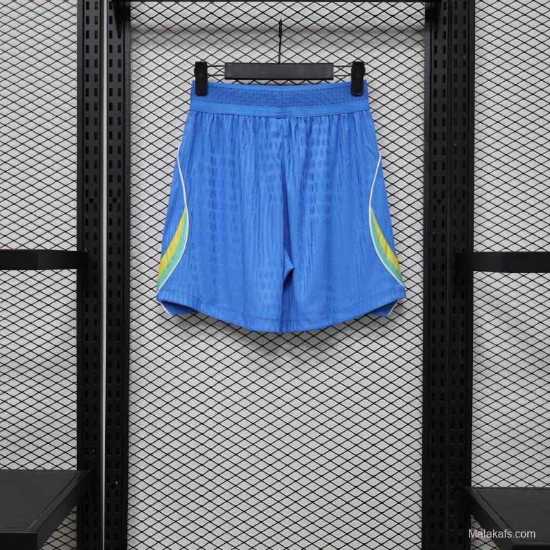 Player Version 26/27 Brazil  Royal Blue Jacquard Stripe Away Shorts