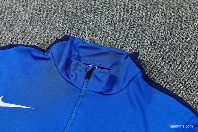 2026 Inter Milan Royal Blue Half  Zipper Jacket Tracksuit + Long Pants (Nike)