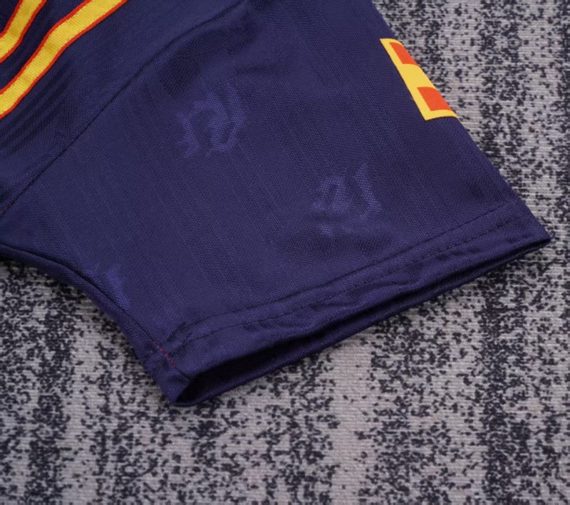 Retro 1996 Kids Spain Red & Navy Diagonal Split Home Jersey
