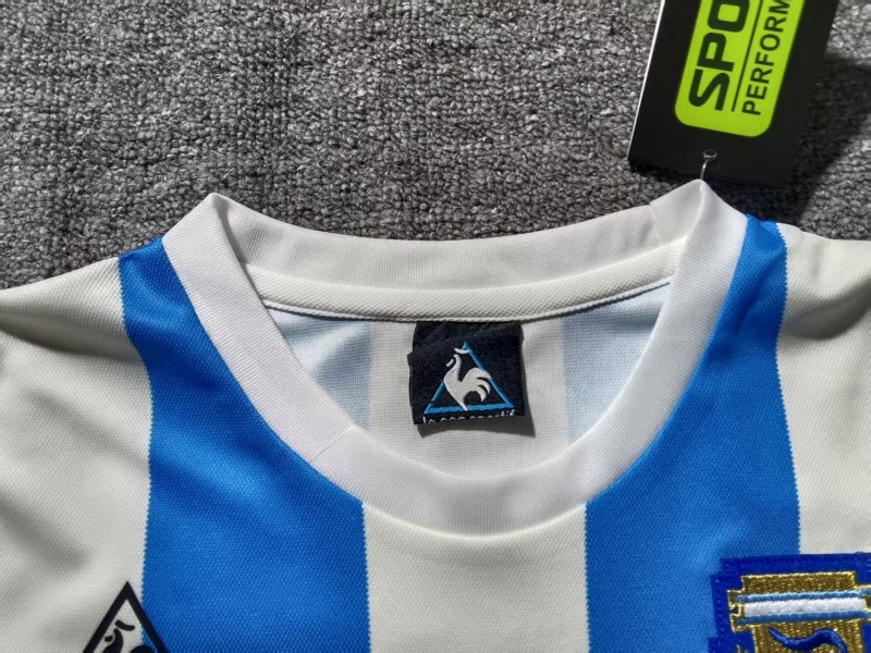 Retro 1986 Kids Argentina Home Long Sleeve Jersey