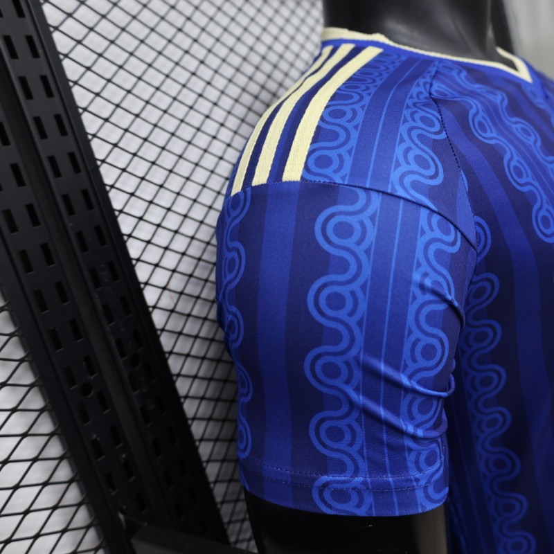 Player Version 2026 Sweden Blue with Tonal Chain Stripe  Away Jersey