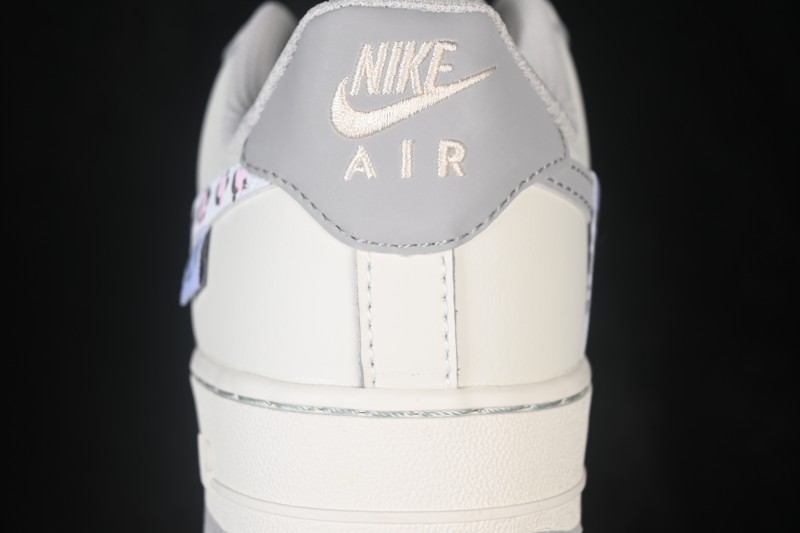 Nike Air Force 1 '07 Low Milk Grey Leopard Hand-Painted Casual Sneakers - FB1839-323