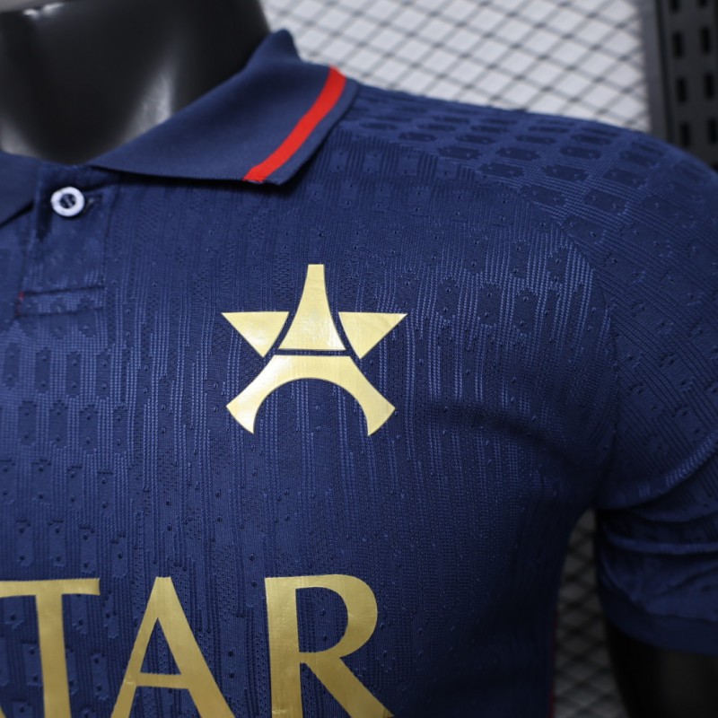 Player Version 26/27 PSG Blue Polo Collar Jersey
