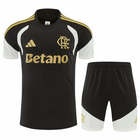 26/27 Flamengo Black Short Sleeve+Soccer Shorts