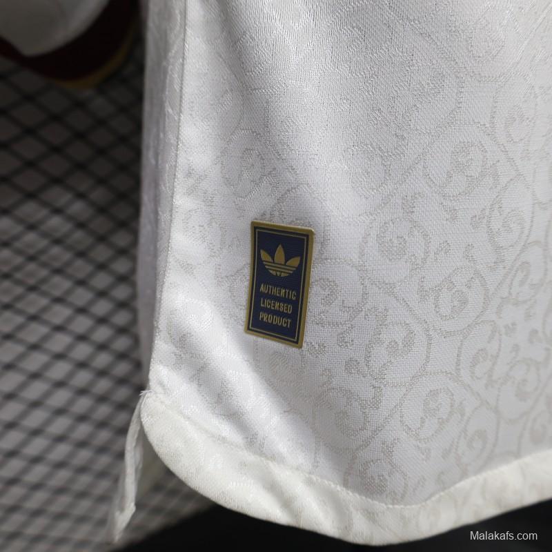 Player Version 2 Star 2026 Spain Away White Long Sleeve Jersey