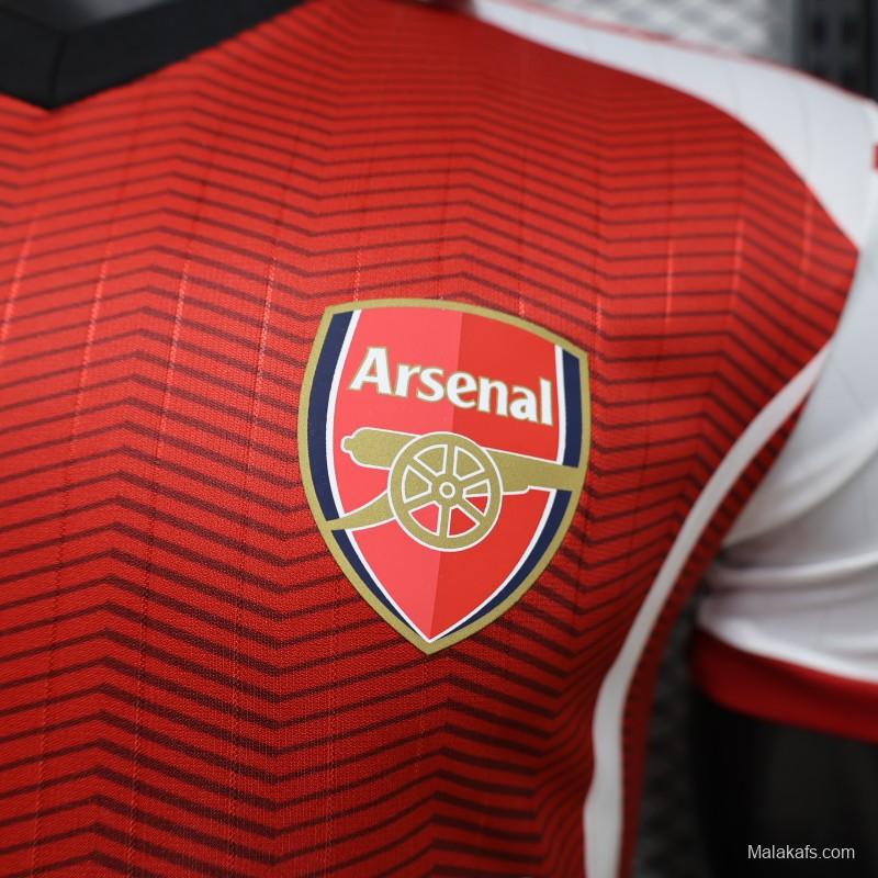 Player Version 26/27 Arsenal Vintage Design Red White Jersey