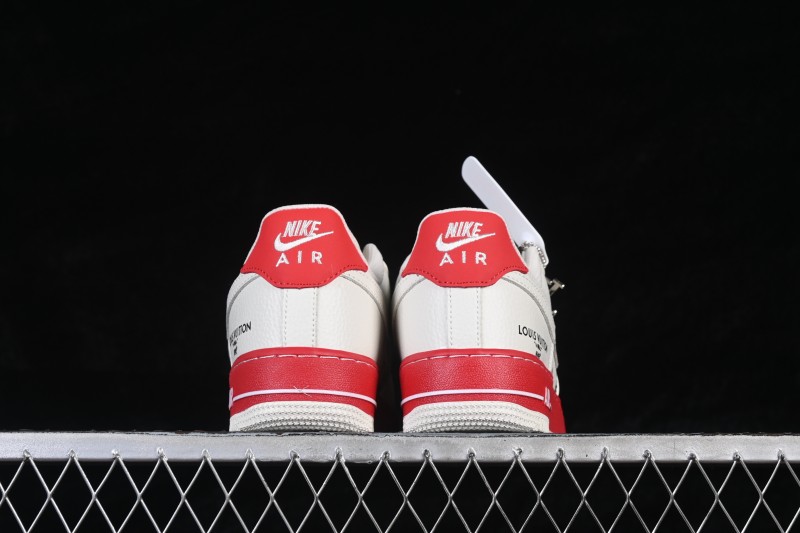 Nike Air Force 1 '07 Low LV Collaboration White Crimson Low-Top Casual Sneakers - BQ4212-100