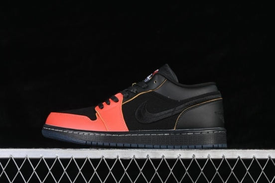 Nike Air Jordan 1 Low AJ1 Basketball Sneakers with Black Cherry Red Colorway - IQ3460-010