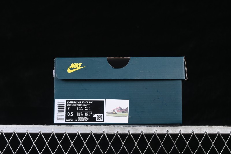Nike Air Force 1 '07 Low Ink Pattern Fortune Hand-Painted Sneakers with Ma Year National Style Limited Edition - DX2697-111