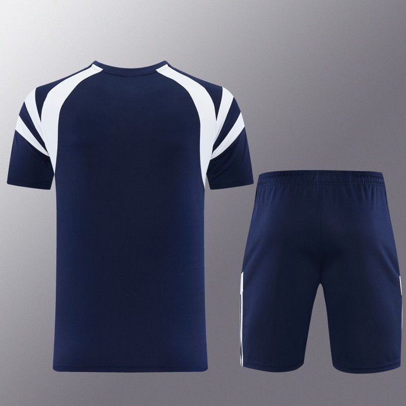 26/27 Adidas 17  Navy Blue Short Sleeve+Soccer Shorts
